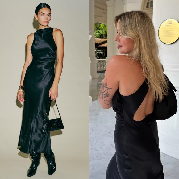 REFORMATION NWT Casette Black Dress - Picture 1 of 15